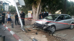 بالصور: حادث طرق ذاتي في يافا دون وقوع إصابات